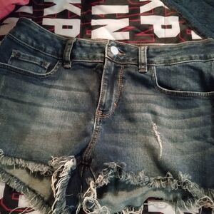 VS PINK Women's Distressed Jean Shorts